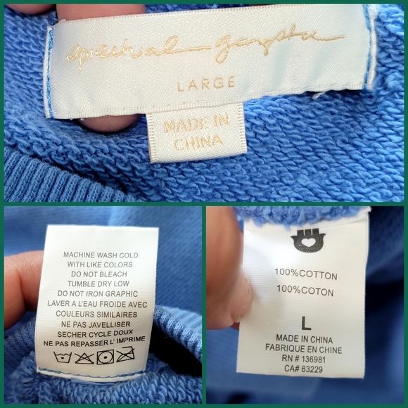 Spiritual Gangster Blue Women's Sweater - Picture 14 of 14